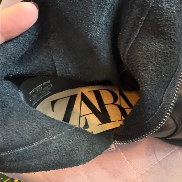 *NEW* ZARA CALF LEATHER COWBOY ANKLE BOOT 37 - Picture 7 of 10